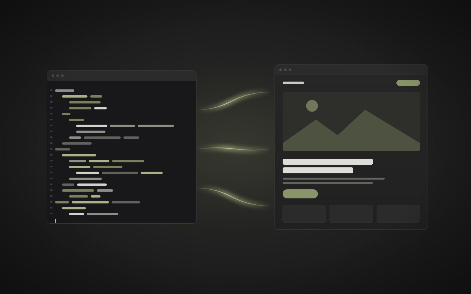 Code turning into a finished website